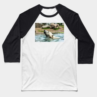 Head of Polar bear above water Baseball T-Shirt